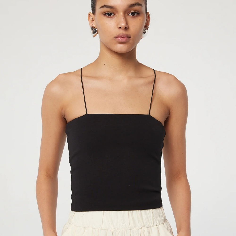 Black spaghetti strap top
